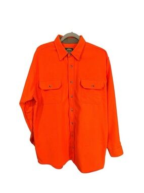Cabela's Men's Bright Orange Button-Front Casual Shirt
